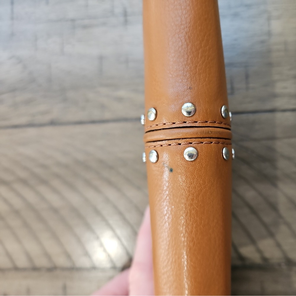 Vintage Michael Kors Astor Brown Studded Leather Wallet Edgy Rock Luxe Timeless - Picture 6 of 16